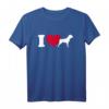 Ich liebe Rottweiler T-Shirt – Hundebesitzer Geschenk mit rotem Herz für Rottweiler-Fans
