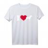 Ich liebe Rottweiler T-Shirt – Hundebesitzer Geschenk mit rotem Herz für Rottweiler-Fans