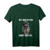 Damen Rottweiler T-Shirt mit Kaffee Spruch - Lustiges Hundemotiv für Morgenmuffel, Büro, Homeoffice & Geburtstagsgeschenk
