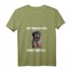 Damen Rottweiler T-Shirt mit Kaffee Spruch - Lustiges Hundemotiv für Morgenmuffel, Büro, Homeoffice & Geburtstagsgeschenk