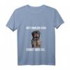 Damen Rottweiler T-Shirt mit Kaffee Spruch - Lustiges Hundemotiv für Morgenmuffel, Büro, Homeoffice & Geburtstagsgeschenk