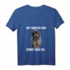 Damen Rottweiler T-Shirt mit Kaffee Spruch - Lustiges Hundemotiv für Morgenmuffel, Büro, Homeoffice & Geburtstagsgeschenk
