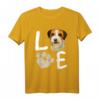 HapFrog Love Russell Terrier Dog Paw Pet Rescue T-Shirt – Lustiges Vintage Hundemotiv für Hundeliebhaber, Freunde & Familie das ganze Jahr