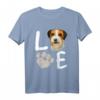 HapFrog Love Russell Terrier Dog Paw Pet Rescue T-Shirt – Lustiges Vintage Hundemotiv für Hundeliebhaber, Freunde & Familie das ganze Jahr