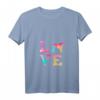 Damen Bunte Aquarellmalerei Schwarzer russischer Terrier Hund T-Shirt mit V-Ausschnitt – Perfektes Geschenk für Hundeliebhaber zu Geburtstag & Weihnachten