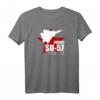 Russischer Kampfjet SU-57 PAK-FA T-Shirt - Klassisch geschnitten, doppelt genähter Saum für Luftfahrtenthusiasten