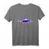 Russische Flagge Geschenk Herzschlag Russland T-Shirt – Patriotische Kleidung für Fans bei Sportevents, Weihnachten & Geburtstage