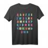 Russisches Alphabet T Shirt für Kinder – Kyrillische Buchstaben lernen und russische Sprache lieben