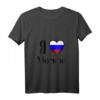 Damen I Love Moskau Russland Flagge UdSSR T-Shirt mit V-Ausschnitt – Perfektes Geschenk für Russland-Fans und Moskau-Liebhaber
