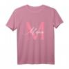 Mascha Russisches Schriftzug Maria Buchstabe T-Shirt – Personalisiertes Geschenk für russische Frauen, Mütter und Freunde zum Geburtstag, Muttertag & Namenstag