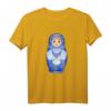 Blaue Matroschka Russische Nistpuppe T-Shirt – Unisex Design für Liebhaber russischer Kultur, Tradition & Mode
