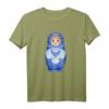 Blaue Matroschka Russische Nistpuppe T-Shirt – Unisex Design für Liebhaber russischer Kultur, Tradition & Mode