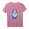 Blaue Matroschka Russische Nistpuppe T-Shirt – Unisex Design für Liebhaber russischer Kultur, Tradition & Mode