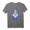 Blaue Matroschka Russische Nistpuppe T-Shirt – Unisex Design für Liebhaber russischer Kultur, Tradition & Mode