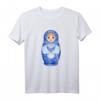 Blaue Matroschka Russische Nistpuppe T-Shirt – Unisex Design für Liebhaber russischer Kultur, Tradition & Mode