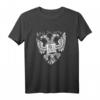 Russischer Adler Doppelkopf T-Shirt mit russischer Flagge – Perfektes Geschenk für russische Fans und Patriotinnen