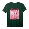 Axolotl T-Shirt mit Trinkender Erdbeermilch - Rosa Plüsch Kawaii Salamander Geschenk für Kinder, Jugendliche und Erwachsene