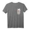 Samojede Samoyed Brust-Tasche Pocket Hundebesitzer T-Shirt – Perfektes Geschenk für Hundeliebhaber, Herrchen & Frauchen in Hundeschule & Spaziergang