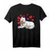 Samojede Hund mit Plüschtier und Herzen T-Shirt – Lustiges Hundemotiv für Hundehalter, Hundefans und Tierliebhaber