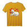 Samojede Hund mit Plüschtier und Herzen T-Shirt – Lustiges Hundemotiv für Hundehalter, Hundefans und Tierliebhaber