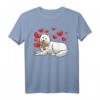 Samojede Hund mit Plüschtier und Herzen T-Shirt – Lustiges Hundemotiv für Hundehalter, Hundefans und Tierliebhaber