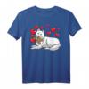 Samojede Hund mit Plüschtier und Herzen T-Shirt – Lustiges Hundemotiv für Hundehalter, Hundefans und Tierliebhaber