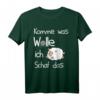 Niedliches Schaf T-Shirt Damen – Süße Geschenkidee für Schulbeginn, Prüfungen, Muttertag & mehr, mit lustigem Slogan 'Komme was Wolle ich schaf das'