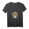 Damen Schaf Meditation Yoga T-Shirt mit V-Ausschnitt – Ruhiges Design mit Baum und Schaf für Entspannung & Achtsamkeit