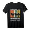 Zuhause Ist Wo Meine Schafe Sind Landwirt Schäfer T-Shirt - Lustiges Geschenk für Schafhirten & Bauern zum Tragen auf dem Bauernhof