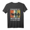 Zuhause Ist Wo Meine Schafe Sind Landwirt Schäfer T-Shirt - Lustiges Geschenk für Schafhirten & Bauern zum Tragen auf dem Bauernhof