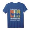 Zuhause Ist Wo Meine Schafe Sind Landwirt Schäfer T-Shirt - Lustiges Geschenk für Schafhirten & Bauern zum Tragen auf dem Bauernhof