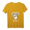 Damen Just A Girl Who Loves Sheeps Lustiges Schäferin Schaf Kostüm T-Shirt mit V-Ausschnitt – Perfekt für Party, Geburtstag & Weihnachten