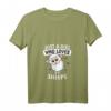 Damen Just A Girl Who Loves Sheeps Lustiges Schäferin Schaf Kostüm T-Shirt mit V-Ausschnitt – Perfekt für Party, Geburtstag & Weihnachten
