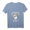 Damen Just A Girl Who Loves Sheeps Lustiges Schäferin Schaf Kostüm T-Shirt mit V-Ausschnitt – Perfekt für Party, Geburtstag & Weihnachten