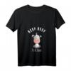 Damen Beep Sheep Spruch T-Shirt mit Weißem Schaf - Lustiges Comic Tiermotiv für Kinder und Erwachsene, Geschenkidee mit Humor