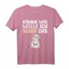Komme Was Wolle Ich Schaf Das T-Shirt – Lustiges Näh- & Strickshirt für Oma und Mutter, perfekt für Woll- und Handarbeitsliebhaberinnen
