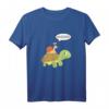 Huiiii - Schnecke reitet auf Schildkröte Kinder T-Shirt für Mädchen und Jungen - Lustiges Tiermotiv, klassisch geschnitten