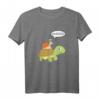 Huiiii - Schnecke reitet auf Schildkröte Kinder T-Shirt für Mädchen und Jungen - Lustiges Tiermotiv, klassisch geschnitten