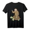 Faultier reitende Schildkröte T-Shirt – Lustig, faul und langsam – Perfektes Geschenk für Familie, Weihnachten, Halloween & Thanksgiving