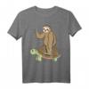 Faultier reitende Schildkröte T-Shirt – Lustig, faul und langsam – Perfektes Geschenk für Familie, Weihnachten, Halloween & Thanksgiving