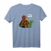 Schnecke Reitet Auf Schildkröte Kinder T-Shirt - Lustiges Waldtiere Motiv für Jungen und Mädchen