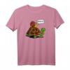 Schnecke Reitet Auf Schildkröte Kinder T-Shirt - Lustiges Waldtiere Motiv für Jungen und Mädchen