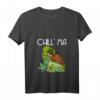 Damen Chillma Bong Kiffer Cannabis T-Shirt mit Chillkröte und Joint - Lustiges Hanfblatt Design für Kifferinnen