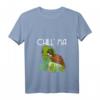 Damen Chillma Bong Kiffer Cannabis T-Shirt mit Chillkröte und Joint - Lustiges Hanfblatt Design für Kifferinnen
