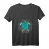 Damen Ozean Tier T-Shirt mit Schildkröte, Polynesisches Tattoo & Mandala Design, V-Ausschnitt, perfekt für Tierliebhaberinnen