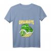 Damen Relaxte Chillkröte T-Shirt mit V-Ausschnitt – Lustiges Schildkröten-Design für Tierliebhaber & Entspannungsfans
