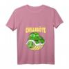 Damen Relaxte Chillkröte T-Shirt mit V-Ausschnitt – Lustiges Schildkröten-Design für Tierliebhaber & Entspannungsfans