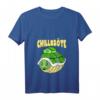 Damen Relaxte Chillkröte T-Shirt mit V-Ausschnitt – Lustiges Schildkröten-Design für Tierliebhaber & Entspannungsfans