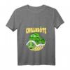 Damen Relaxte Chillkröte T-Shirt mit V-Ausschnitt – Lustiges Schildkröten-Design für Tierliebhaber & Entspannungsfans