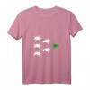 Damen Gegen den Strom schwimmen Schildkröte T-Shirt mit V-Ausschnitt – Inspirierende und motivierende Kleidung für selbstbewusste Frauen